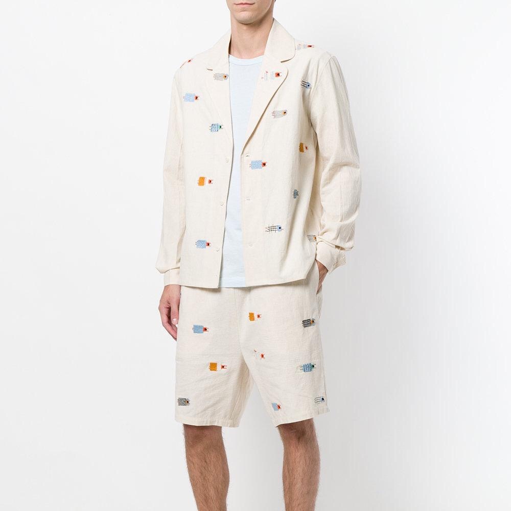 NWT HENRIK VIBSKOV ECRU EBROIDEREE SLEEPERS SHIRT